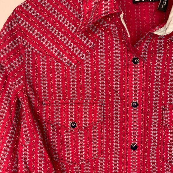 Cruel Black Snap Button Long Sleeve Western Shirt - Picture 4 of 7